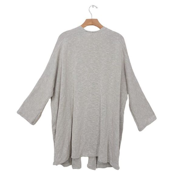Donni Sandwash Open Cardigan Womens One Size Gray Ribbed Long Sleeve Casual - Picture 6 of 11